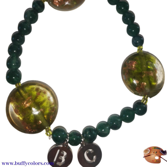 Bracelet "Amitié" avec aventurine verte