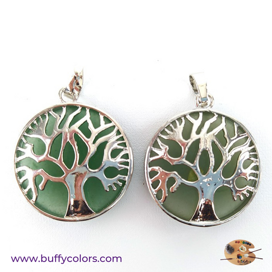 Pendentif - Arbre de vie en aventurine verte